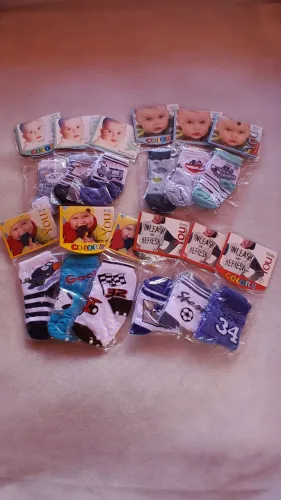 Meias para Bebê masculino 12 pares