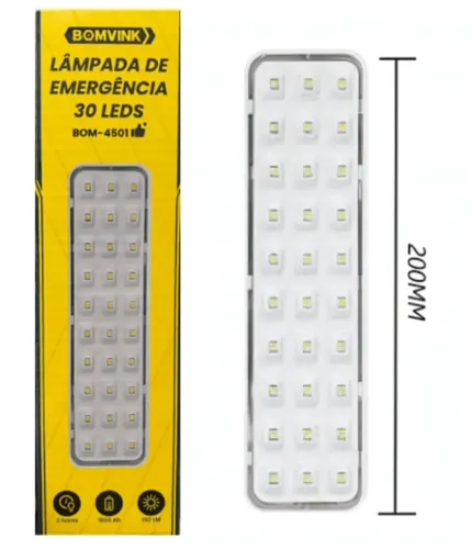 Lâmpada de Emergência 30 LEDs BOMVINK BOM-4501