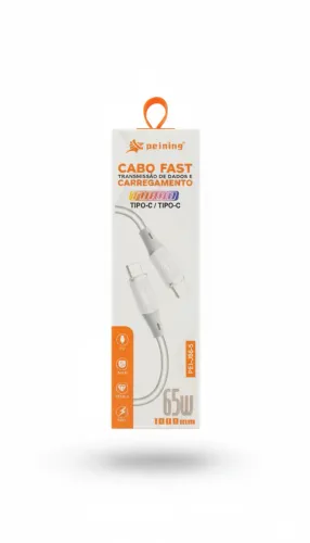 Cabo Peining Tipo-C x Tipo-C Fast Turbo 65W - 1m