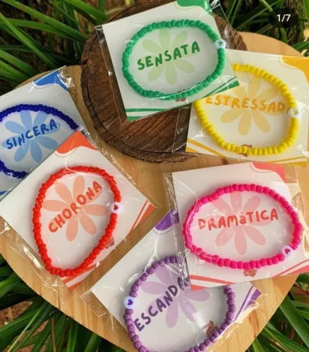 Kit Pulseiras Melhores Amigas - Pulseiras Artesanais de Miçangas