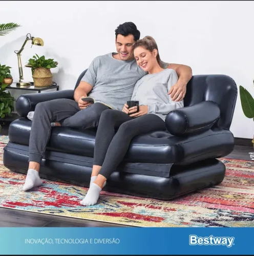 Colchão inflável 5 em 1 Bestway para sala ou camping, novo