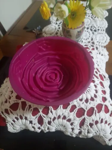 Forma de Silicone para Bolo em Formato de Rosa
