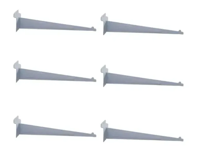 Suporte Faca P/ Painel Canaletado Luxo Branco 30cm - 6 Pçs