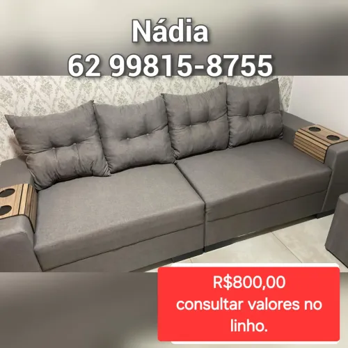 Sofá 2 Lugares Cinza ___111111