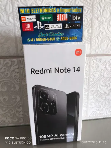 Xiaomi redmi note 14 256gb novo lacrado