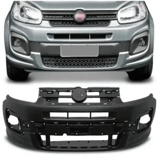 Parachoque Dianteiro Fiat Uno Novo 2017 a 2022 - Preto Liso - DTS