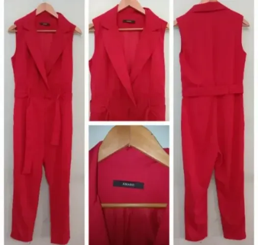 Macacão tam 42 Amaro vermelho 