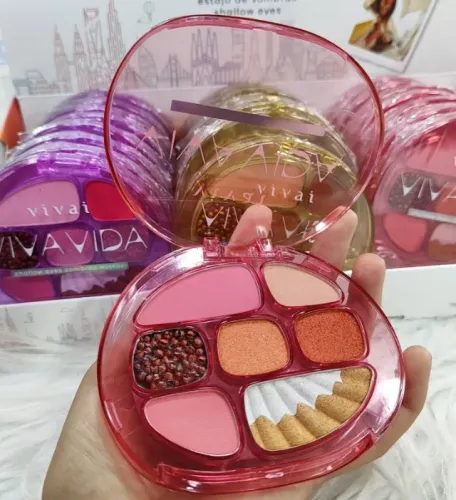 Paleta de sombras Viva la Vida, cores vibrantes e alta pigmentação