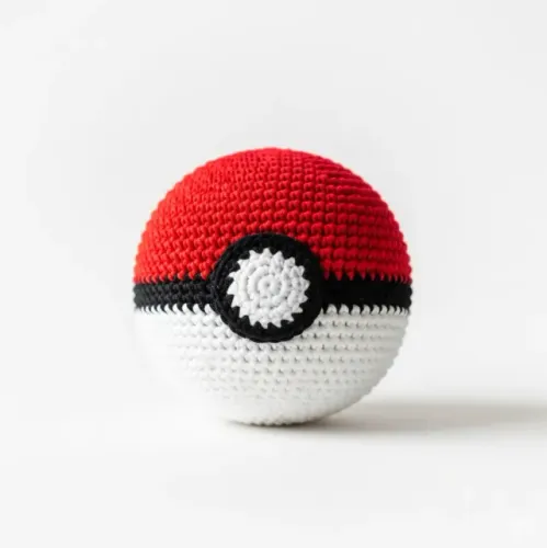 Pokébola Pokémon: Pokéball Pelúcia 11cm Amigurumi