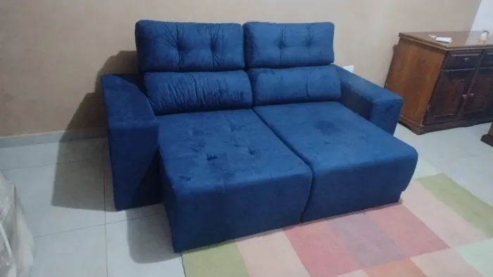 Sofá Retrátil azul
