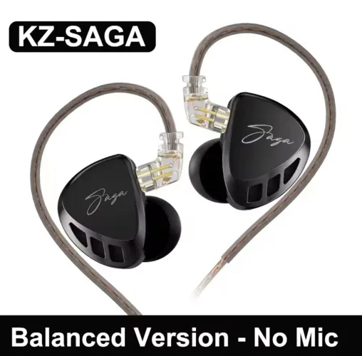 KZ SAGA "Balanced Version" - Driver Dinâmico Magnético, Construção Metálica