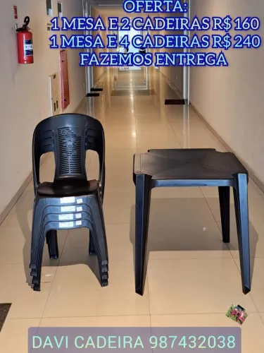 CONJUNTO DE MESA E CADEIRA SJE.F C7A. 8S ENTREGO HOJE