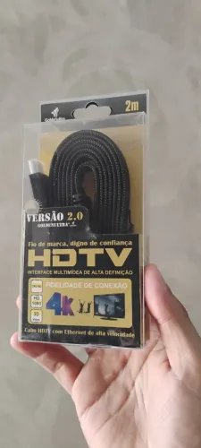 Cabo HDMI 4K 2.0 - 02 metros - HDR - GoldenUltra - Novo