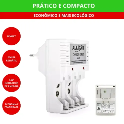 Carregador de Pilha Recarregável