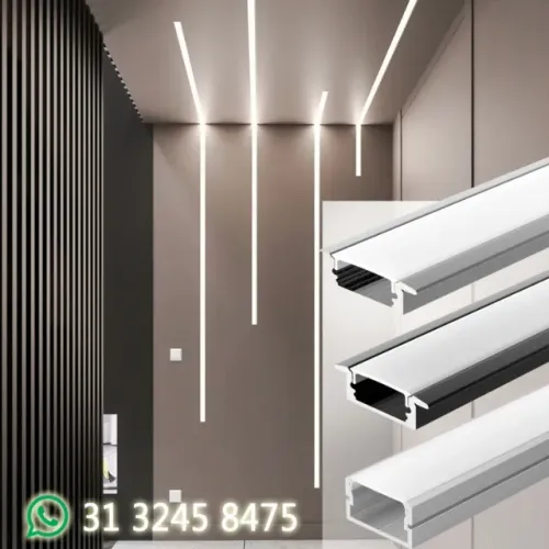 LED Perfil Embutir e Sobrepor Teto gesso Parede