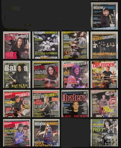 LOTE COM 16 REVISTAS DA MODERN DRUMMER