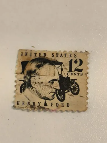Selo Postal Americano 12 Cents Henry Ford - Raro - USADO
