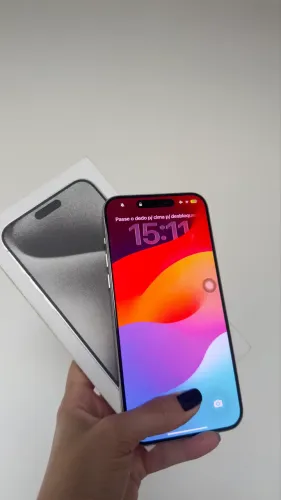 iphone 15 pro max 256GB Branco - Excelente estado