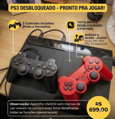 PS3 - DESBLOQUEADO - +14 mil jogos