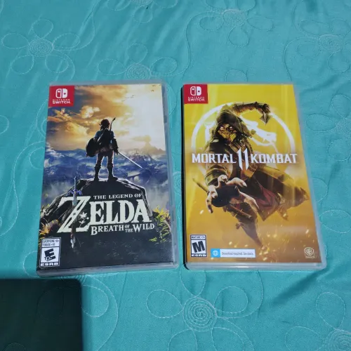 Jogos de Nintendo switch Zelda Breath Of The Wild e Mortal Kombat 11