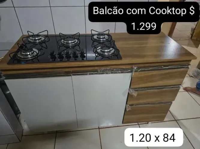 Cooktop com balcão novo