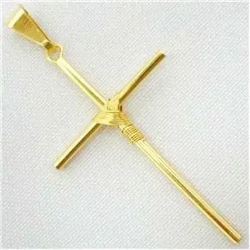 Pingente ouro 18 kilates Cruz oca 3 gramas mm 4 mm