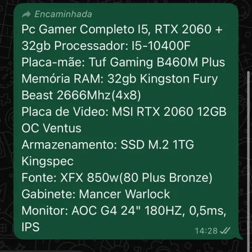 Vendo PC Gamer