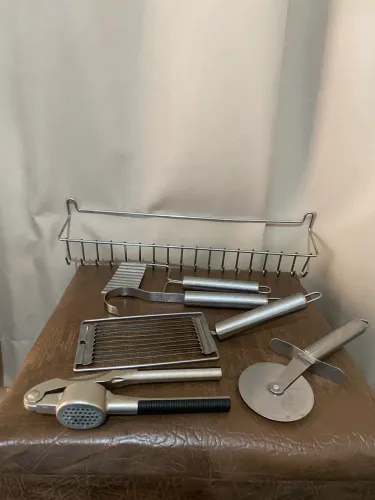 Kit de utensílios 6 peças Silver Collection seminovos 