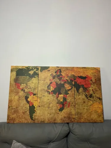 Quadro mapa mundial. Medida 1. Metro por 60