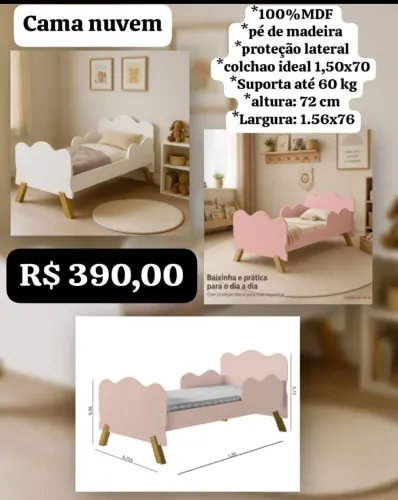 Cama infantil na Promoção 390,00 Entrega Grátis