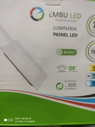 Kit 10 peças -Painel de led embutir 24W 4000k bivolt