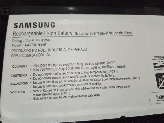Bateria de Notebook Samsung - ORIGINAL