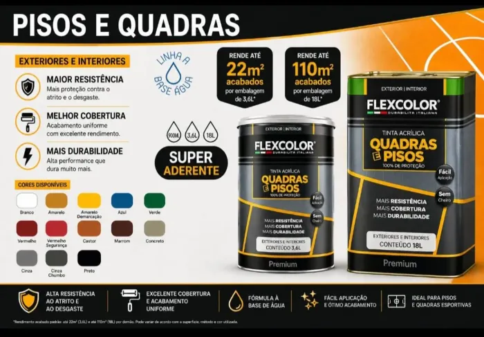 Tinta Piso 18L Premium - Chão, Muro e Parede