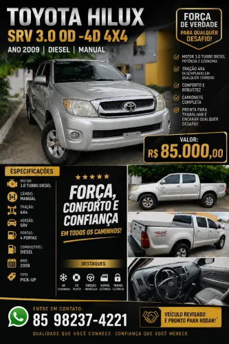 Toyota Hilux CD SRV D4-d 4X4 3.0 TDI Dies 2009