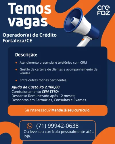 Operador de Crédito - Fortaleza/CE