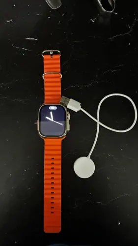 Smartwatch T900 Ultra Series 9 + Pulseira Laranja ? Novo
