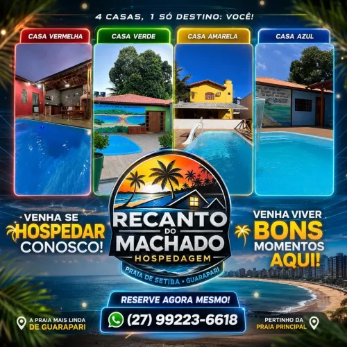 Casas de praia hospedagem na praia de Setiba Guarapari 