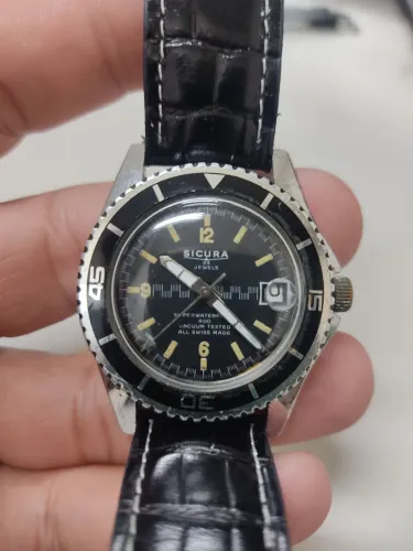 Relógio Sicura anos 70 colecionador<br>