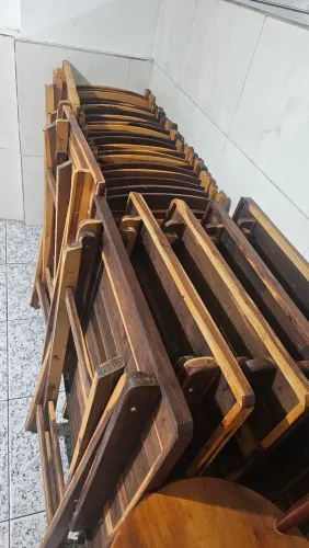 Conjuntos de mesa (10 conjuntos) madeira ideal para bares e restaurantes 