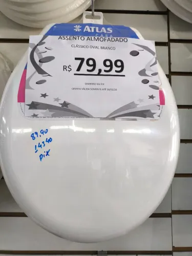 Assento Sanitário Almofadado Branco