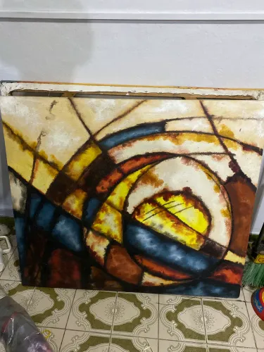 Quadros abstratos de médio a grande porte