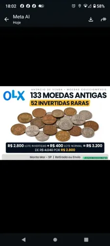 Moedas raras e antigas