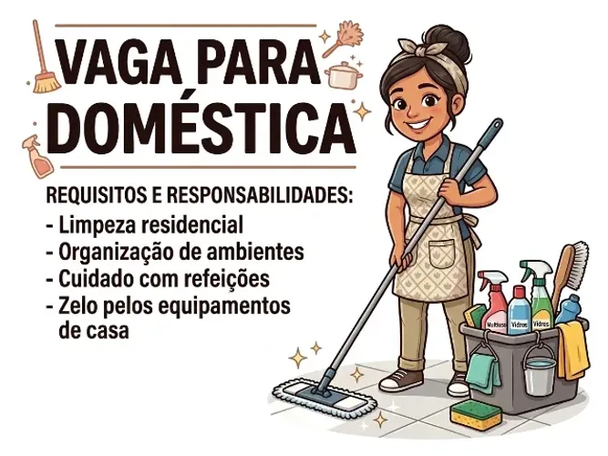 Vaga - Doméstica Meio Período (Manhã) - CLT