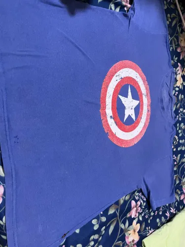 Camiseta Marvel Capitão América ? Azul (Estampa Vintage)