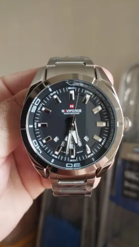 Relógio de Pulso Prata Azul  Naviforce NF9038