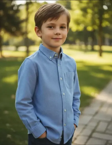 Camisa Jeans Infantil placar