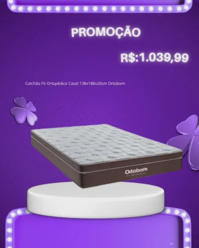 Colchão Casal Ortobom fit D33 100% espumas / pague na entrega