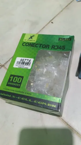 Caixa com 100 Conectores RJ45 X-Cell XC-CRJ - Nova