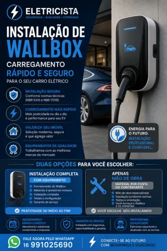 Instalações de wallbox e elétrica no geral