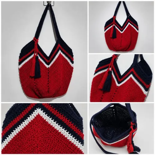 Bolsa de crochê barbante  _ Pronta Entrega 